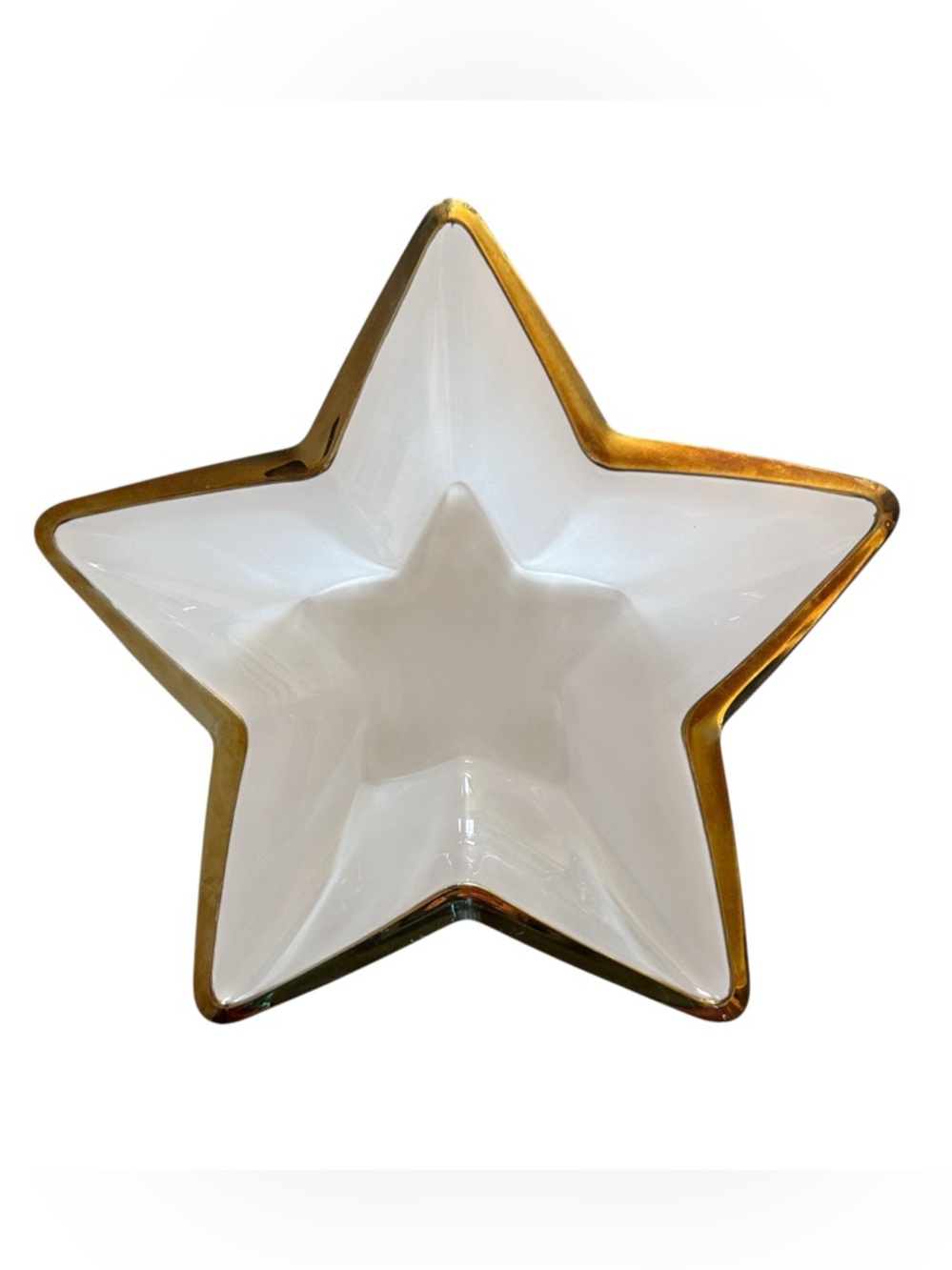 Lenox Gilded Star Shaped Serving Bowl Gold Edge Celestial Decor